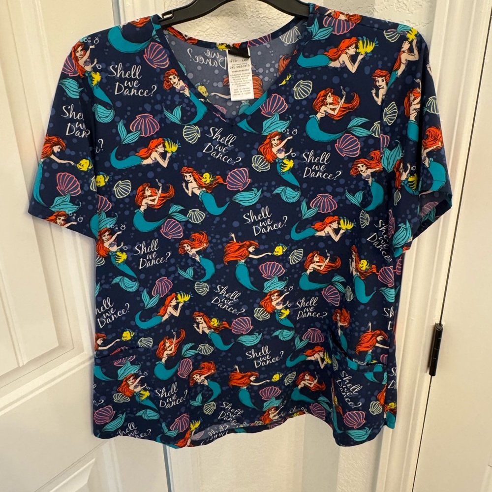 Colorful Mermaid Print T-Shirt